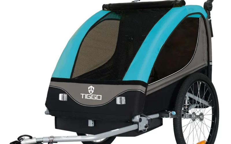 Tiggo S2 Kinderanhänger mit Federung Jogger 2 in 1 Kinder Buggy Fahrradanhänger Anhänger 1 bis 2 Kinder Kinderanhänger 60502